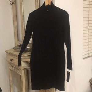 Black turtleneck French Connection dress